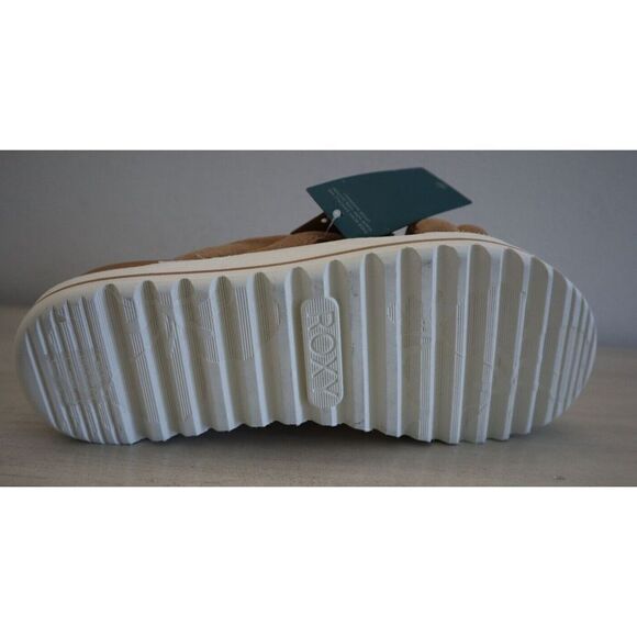 Roxy ARJL200806 Women's Sz 10 Tan Veria Suede Cross-Over Strap Slide Sandals - Picture 8 of 10